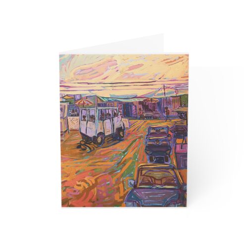 Oyaa Lo? Greeting Cards - Vibrant Field Note Card - Colorful Landscape Art Greeting Card(10, 30, and 50pcs)