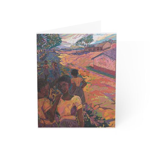 Mercy and Me Greeting Cards - Vibrant Field Note Card - Colorful Landscape Art Greeting Card(10, 30, and 50pcs)