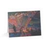 Soccer at Sunset Greeting Cards - Firewood by the Pond - Serene Landscape Note Card for Nature Lovers (10, 30, and 50pcs)