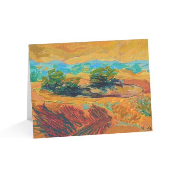 Nature inspired Greeting Cards - Firewood by the Pond - Serene Landscape Note Card for Nature Lovers (10, 30, and 50pcs)