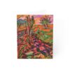 8861069847612726650_2048.jpeg Pink Nature inspired Greeting Cards - Vibrant Field Note Card - Colorful Landscape Art Greeting Card(10, 30, and 50pcs)