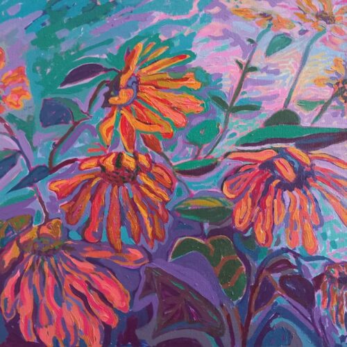 SUNFLOWER BLOOM Nature Painting